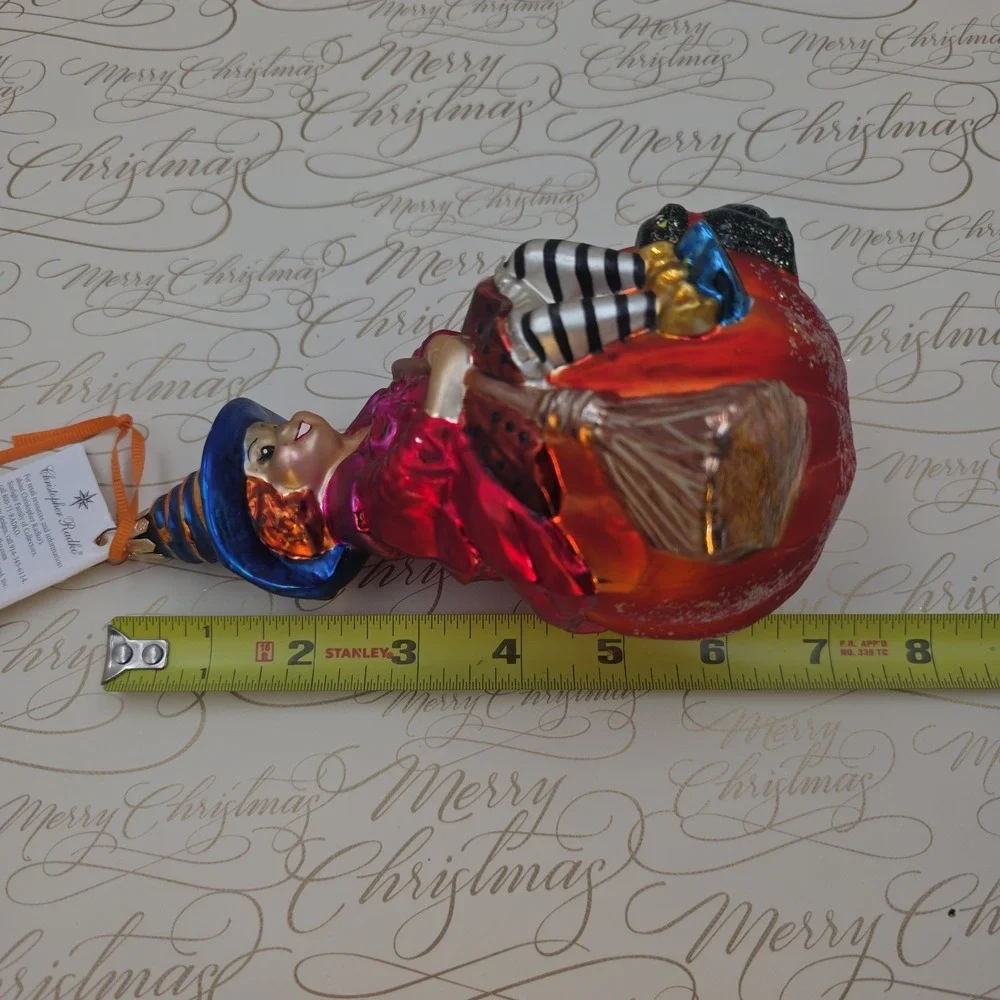 Christopher Radko Sit A Spell Witch Pumpkin Cat Halloween Ornament 1999 99-081-0
